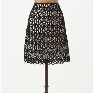 Anthropologie Postmark Dilated Lace Skirt Size 8